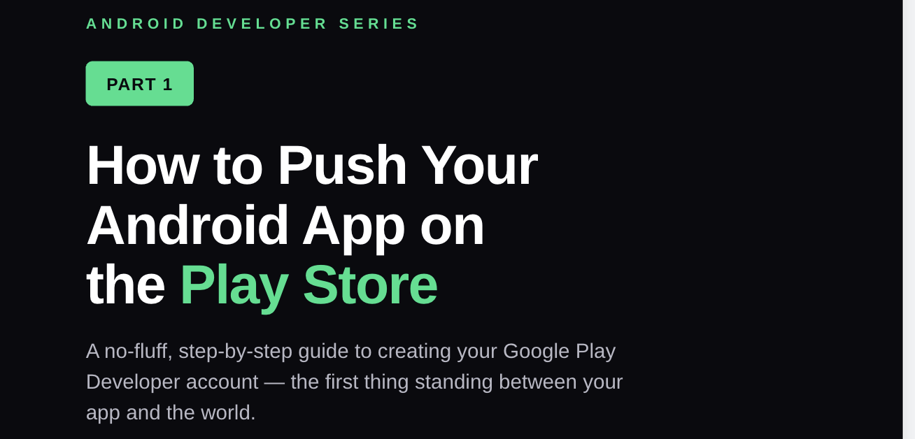 Free - Steps to Push your android app in playstore -PART 1 