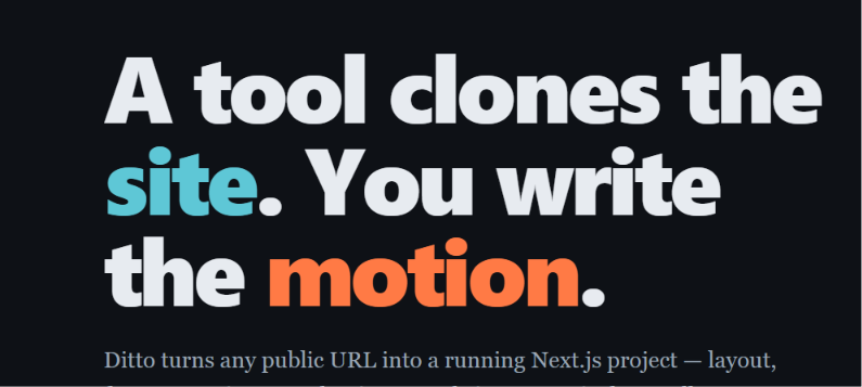 Clone Any Website: The Ditto + GSAP Field Guide