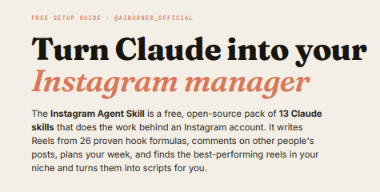 FREE - Turn Claude into your Instagram manager